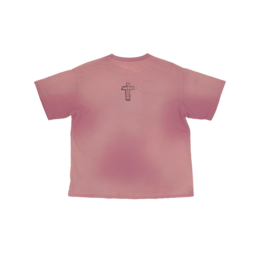 PINK FRONTCROSS TEE