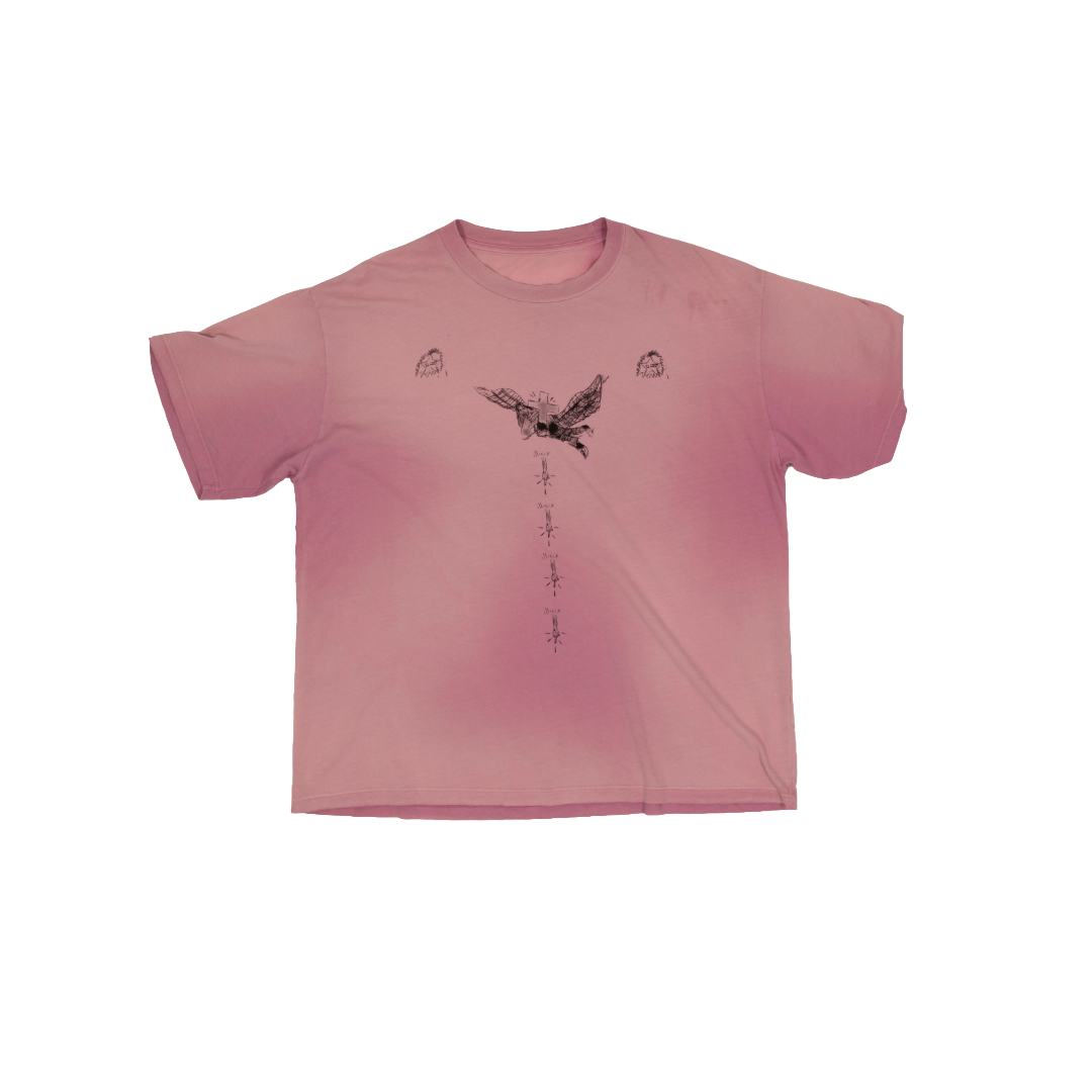 PINK FRONTCROSS TEE