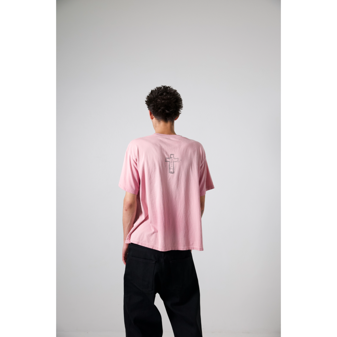PINK FRONTCROSS TEE
