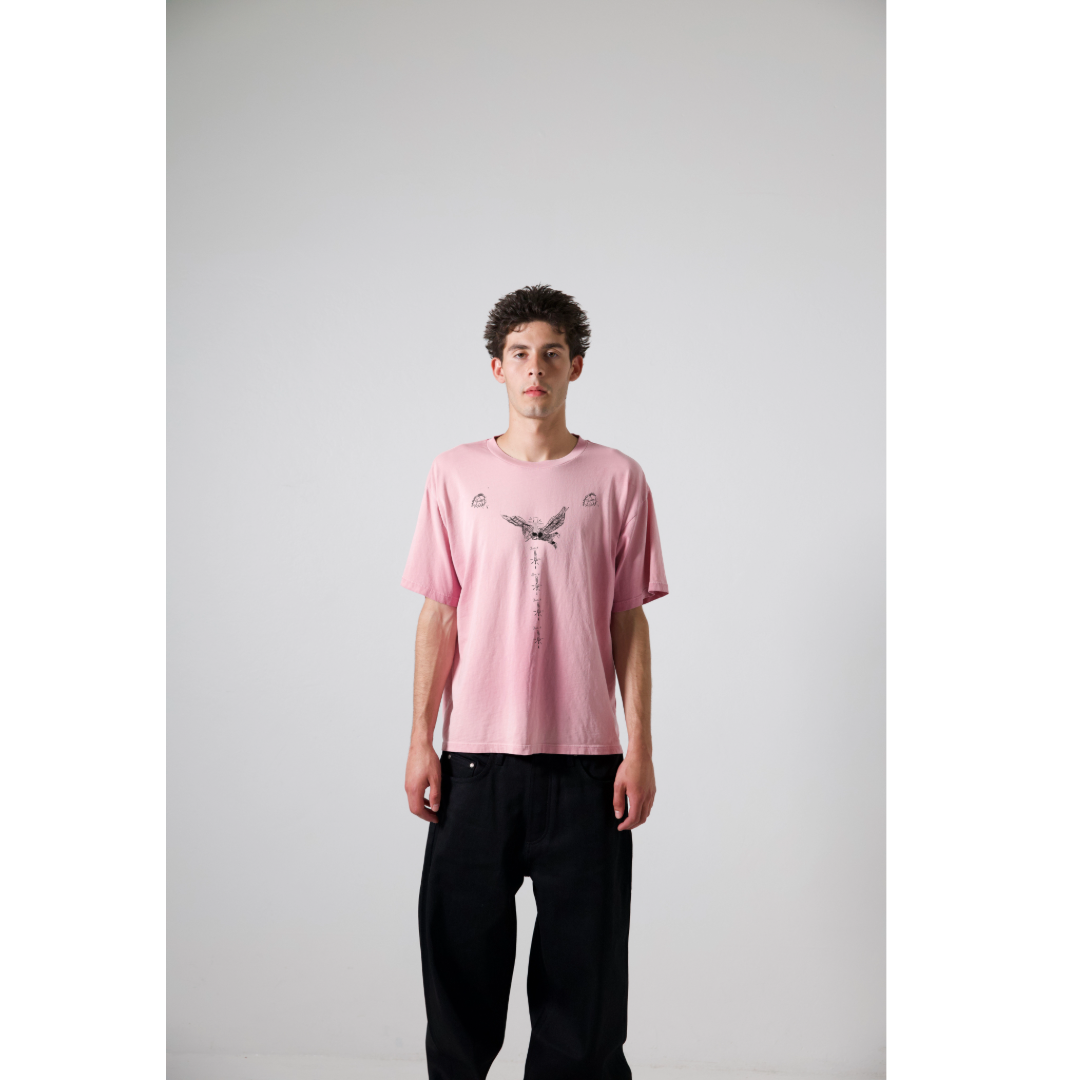PINK FRONTCROSS TEE
